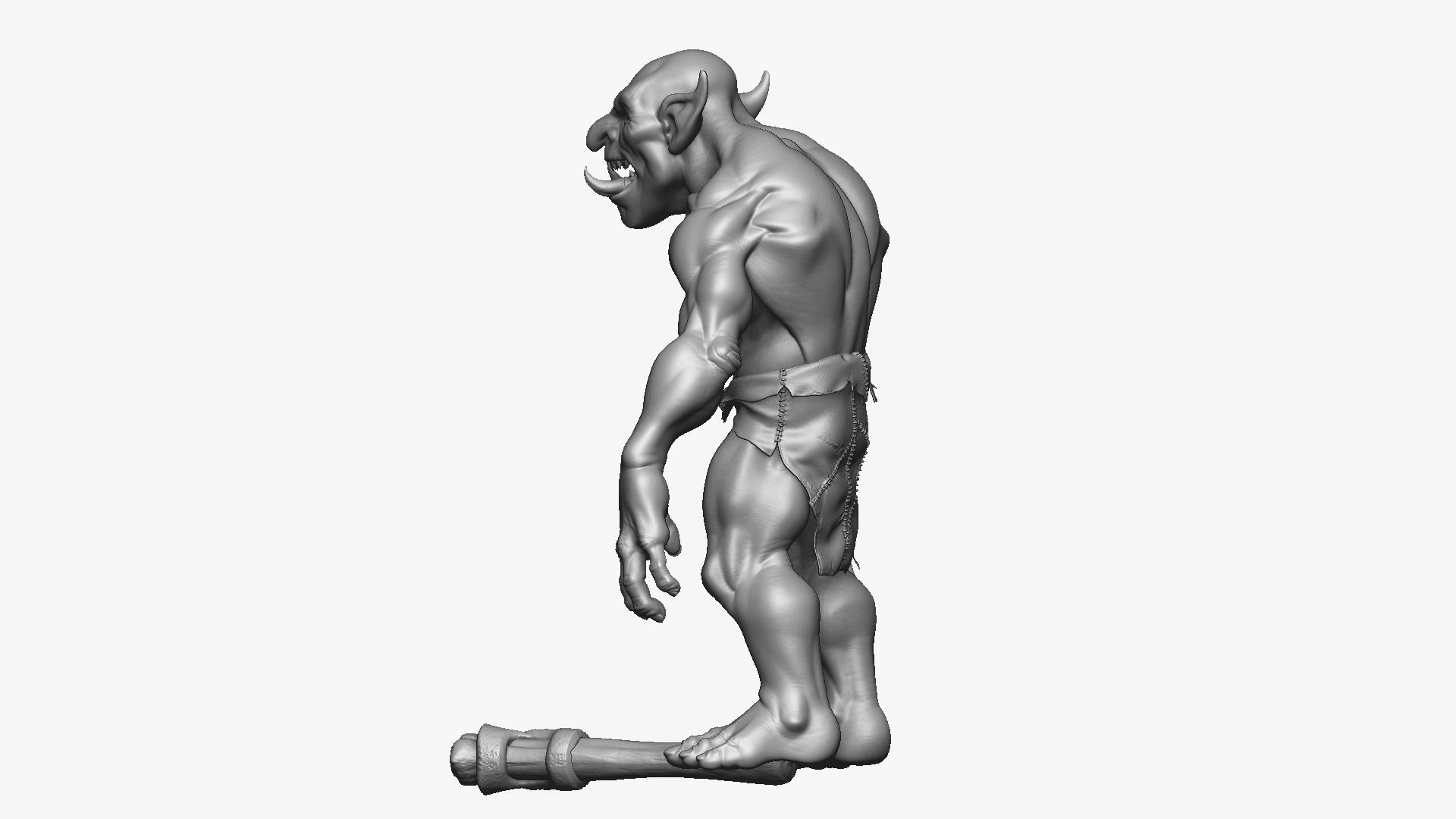 Troll Berserker - Highpoly Zbrush project 3D model_13