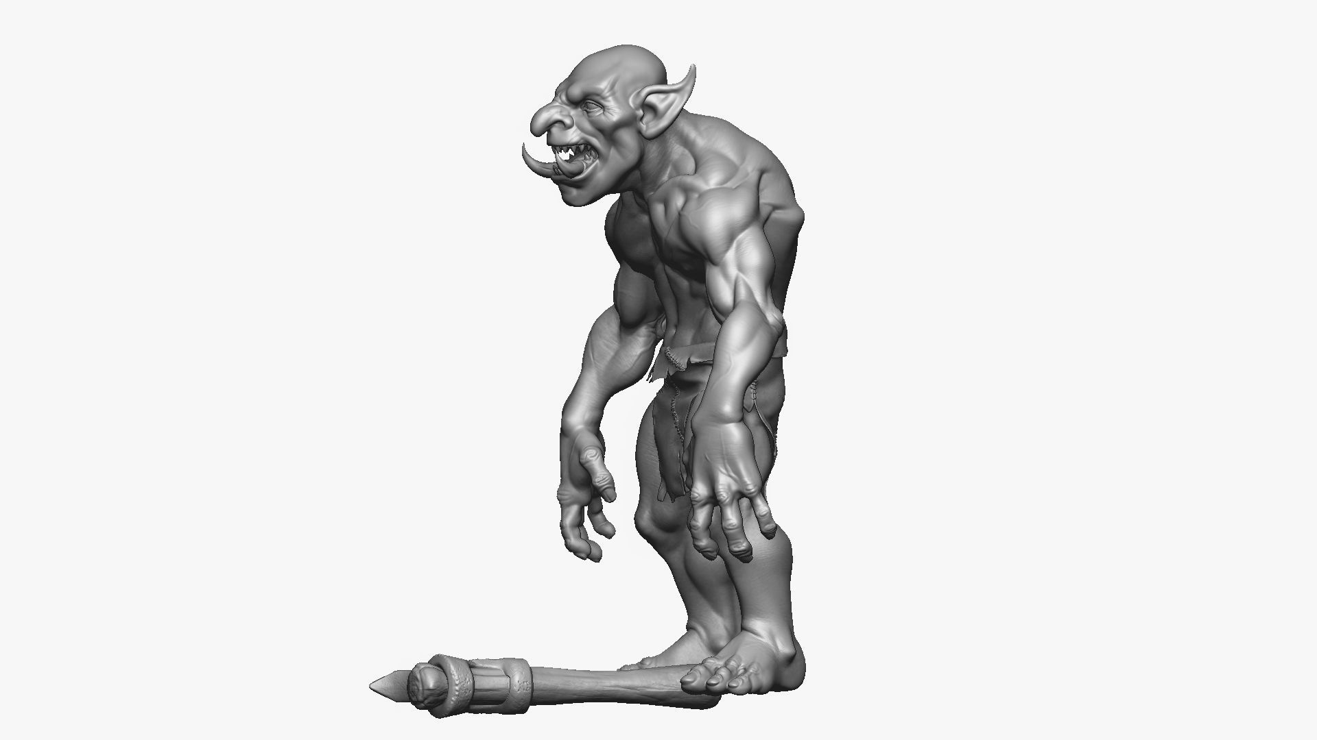 Troll Berserker - Highpoly Zbrush project 3D model_15