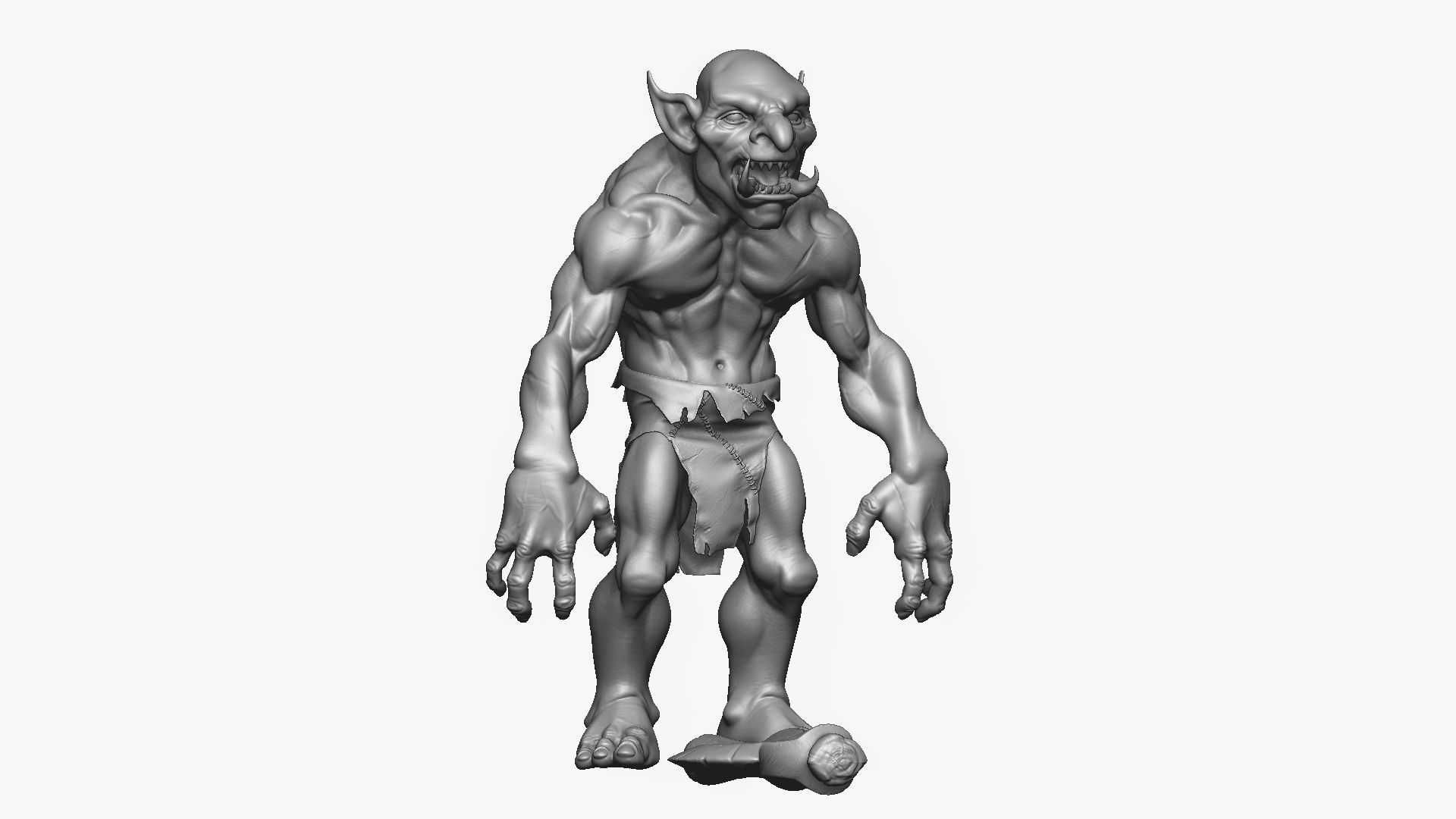 Troll Berserker - Highpoly Zbrush project 3D model_3