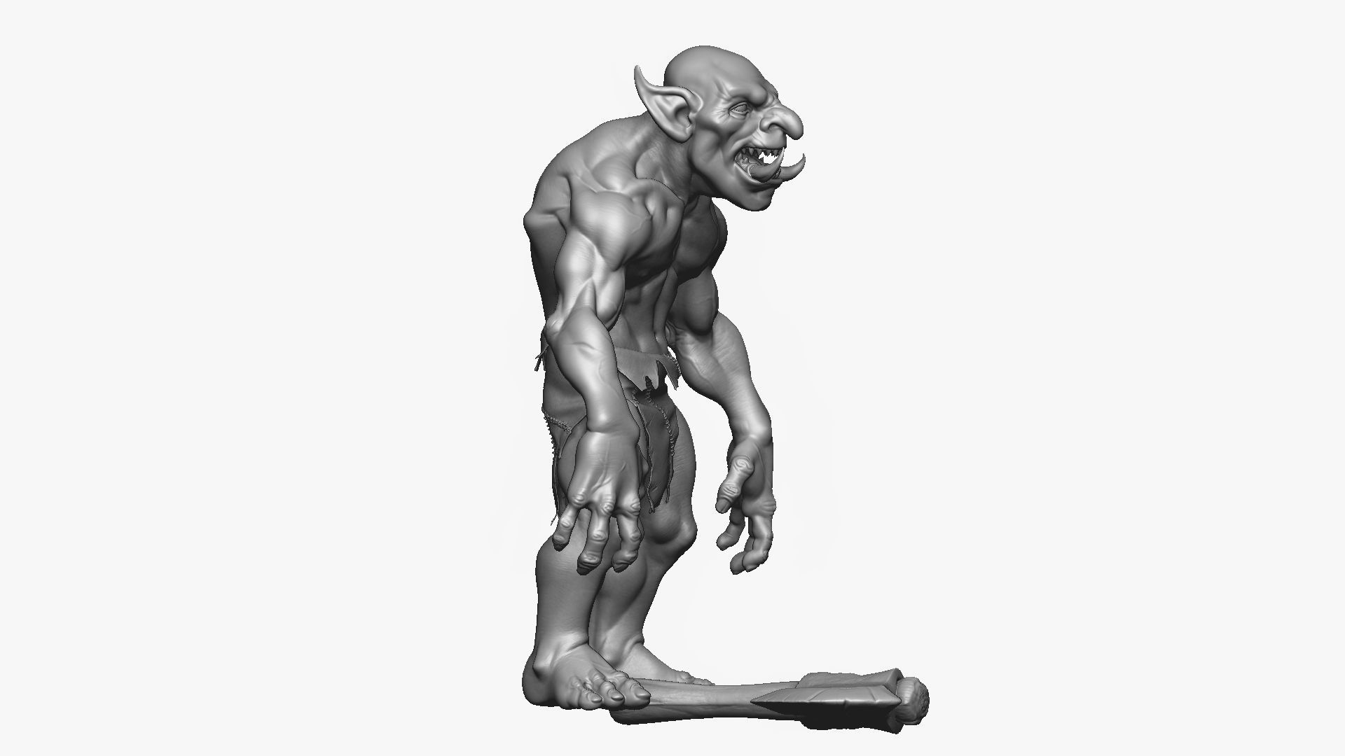 Troll Berserker - Highpoly Zbrush project 3D model_5