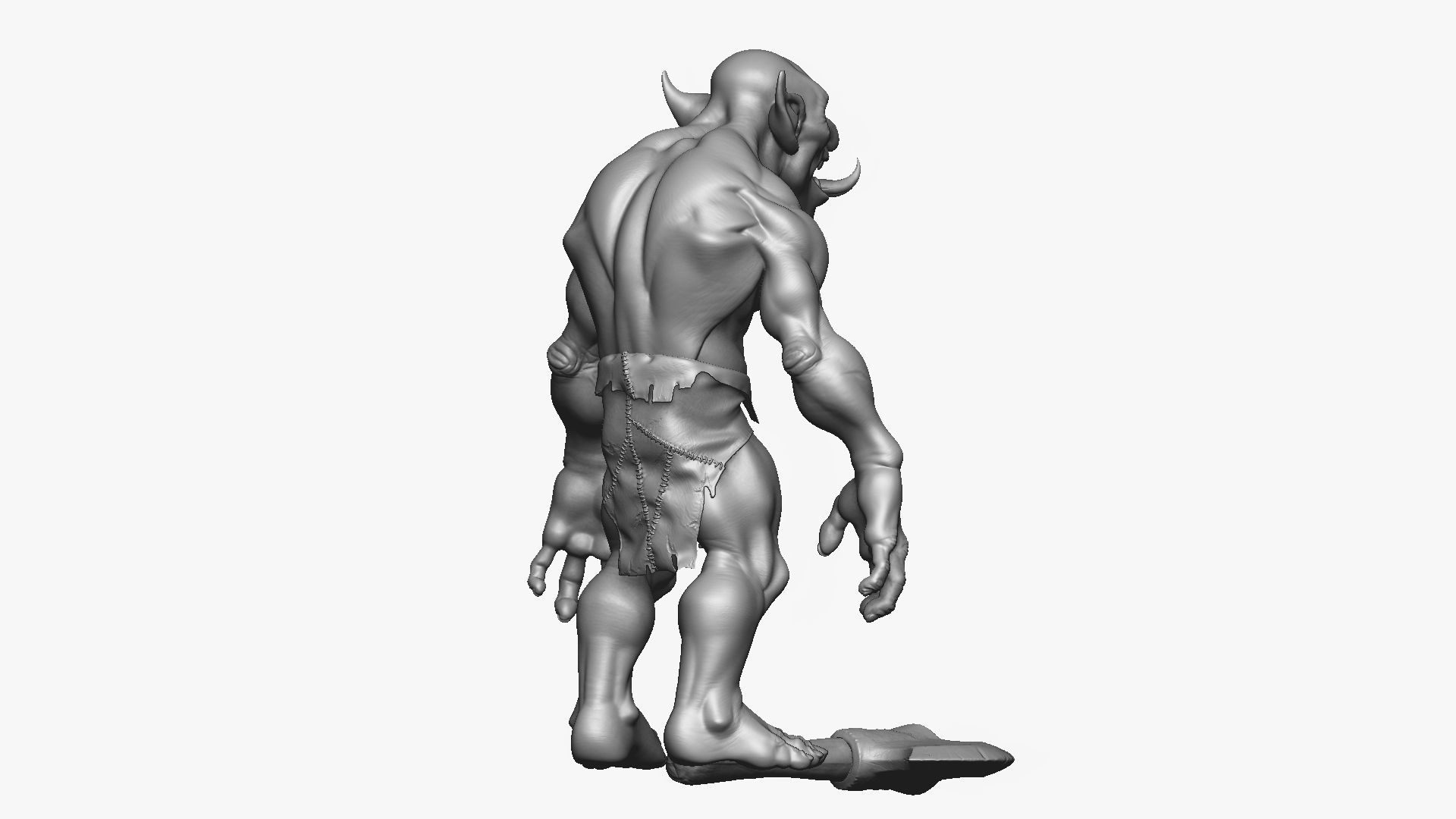 Troll Berserker - Highpoly Zbrush project 3D model_8