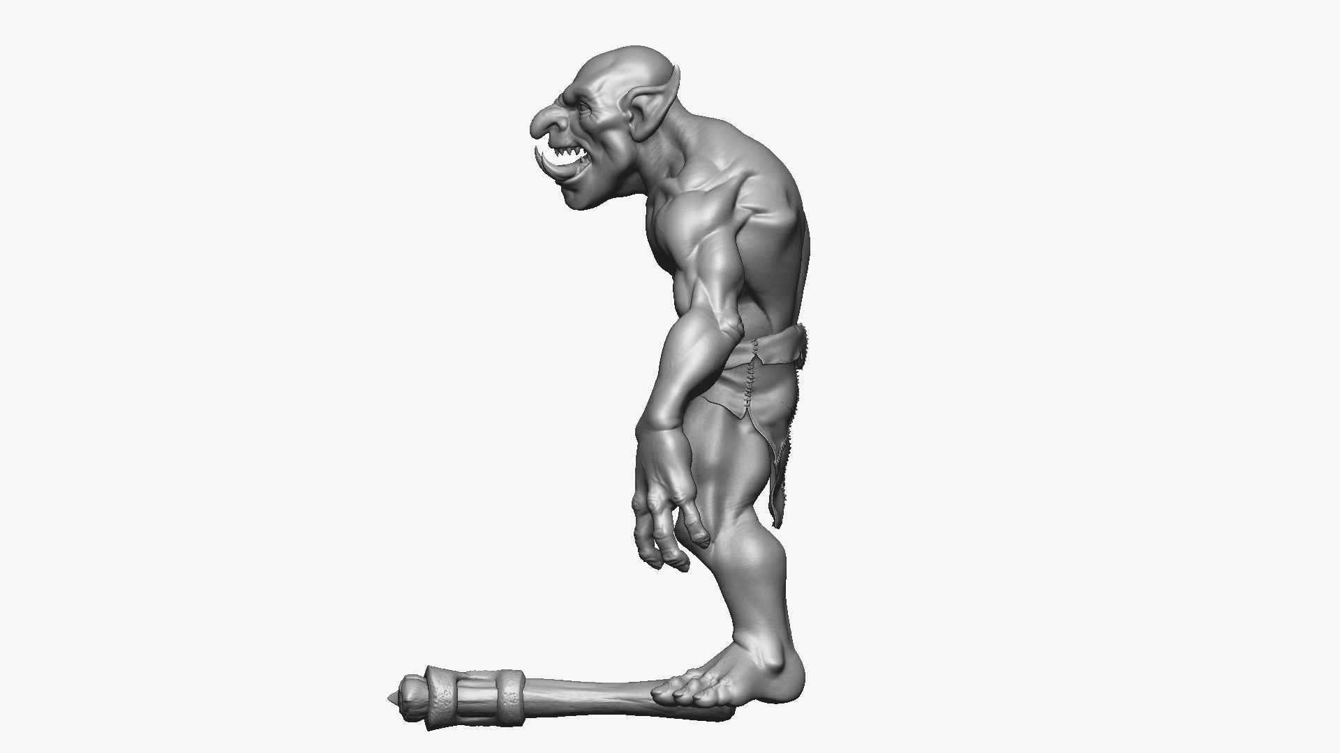 Troll Berserker - Highpoly Zbrush project 3D model_14