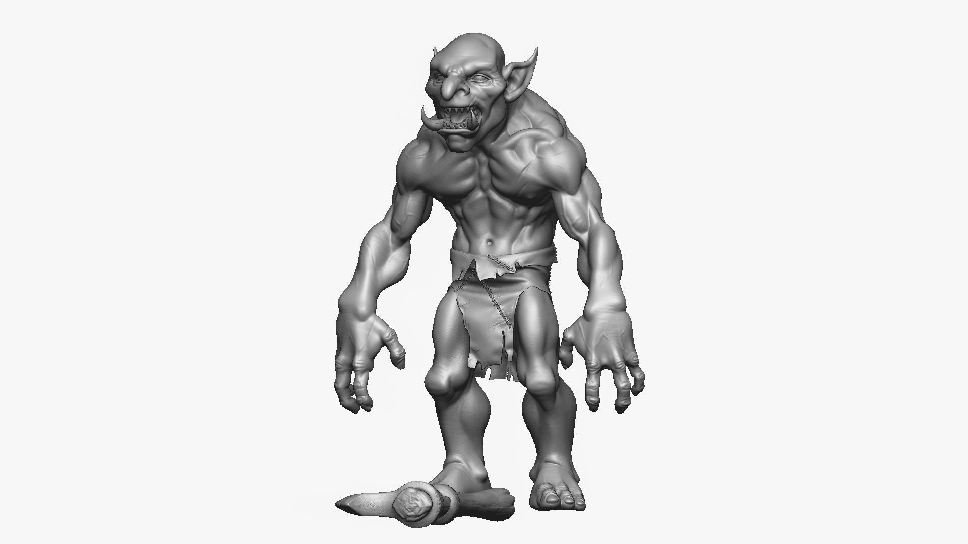 Troll Berserker - Highpoly Zbrush project 3D model_17