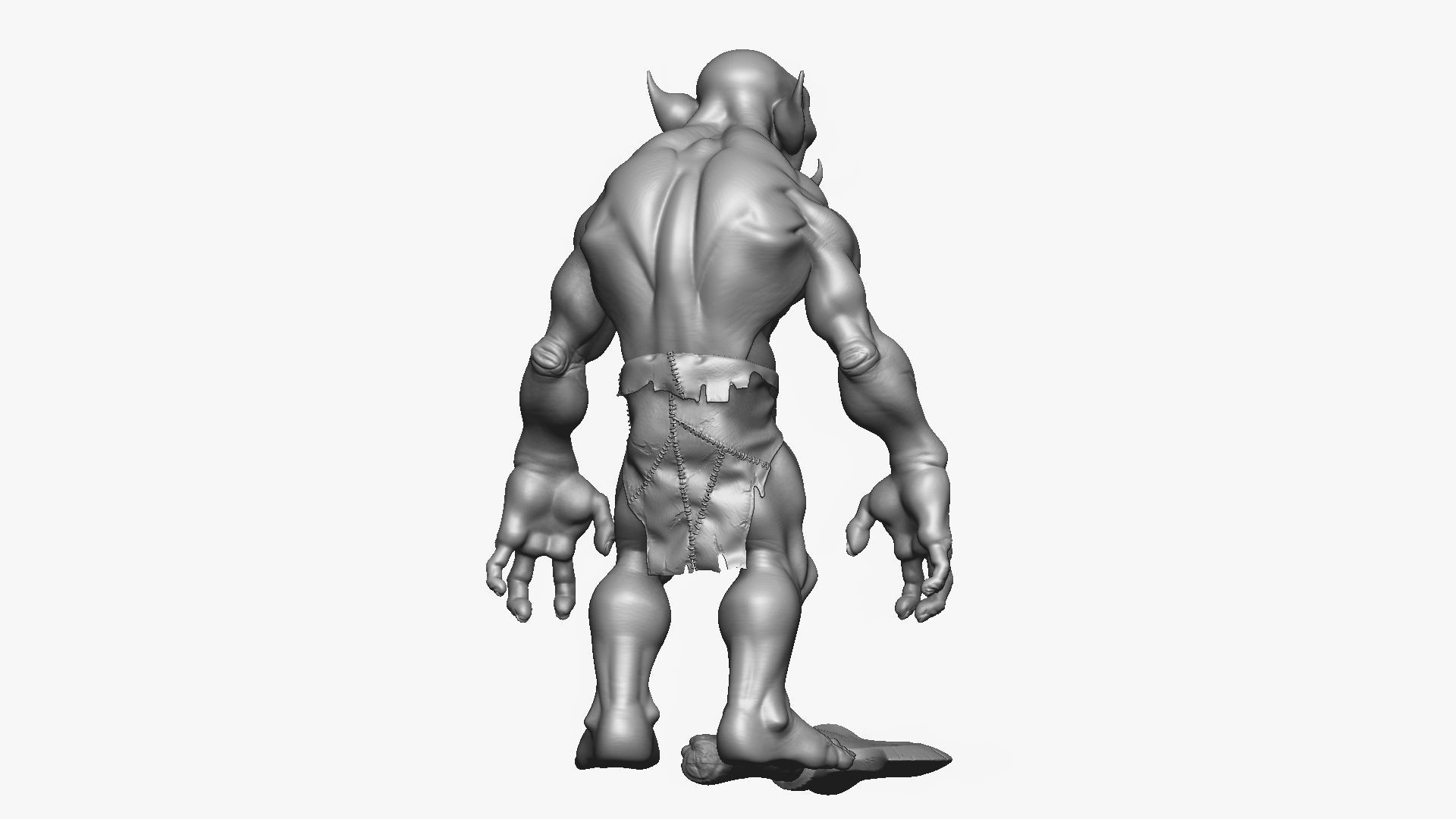 Troll Berserker - Highpoly Zbrush project 3D model_9