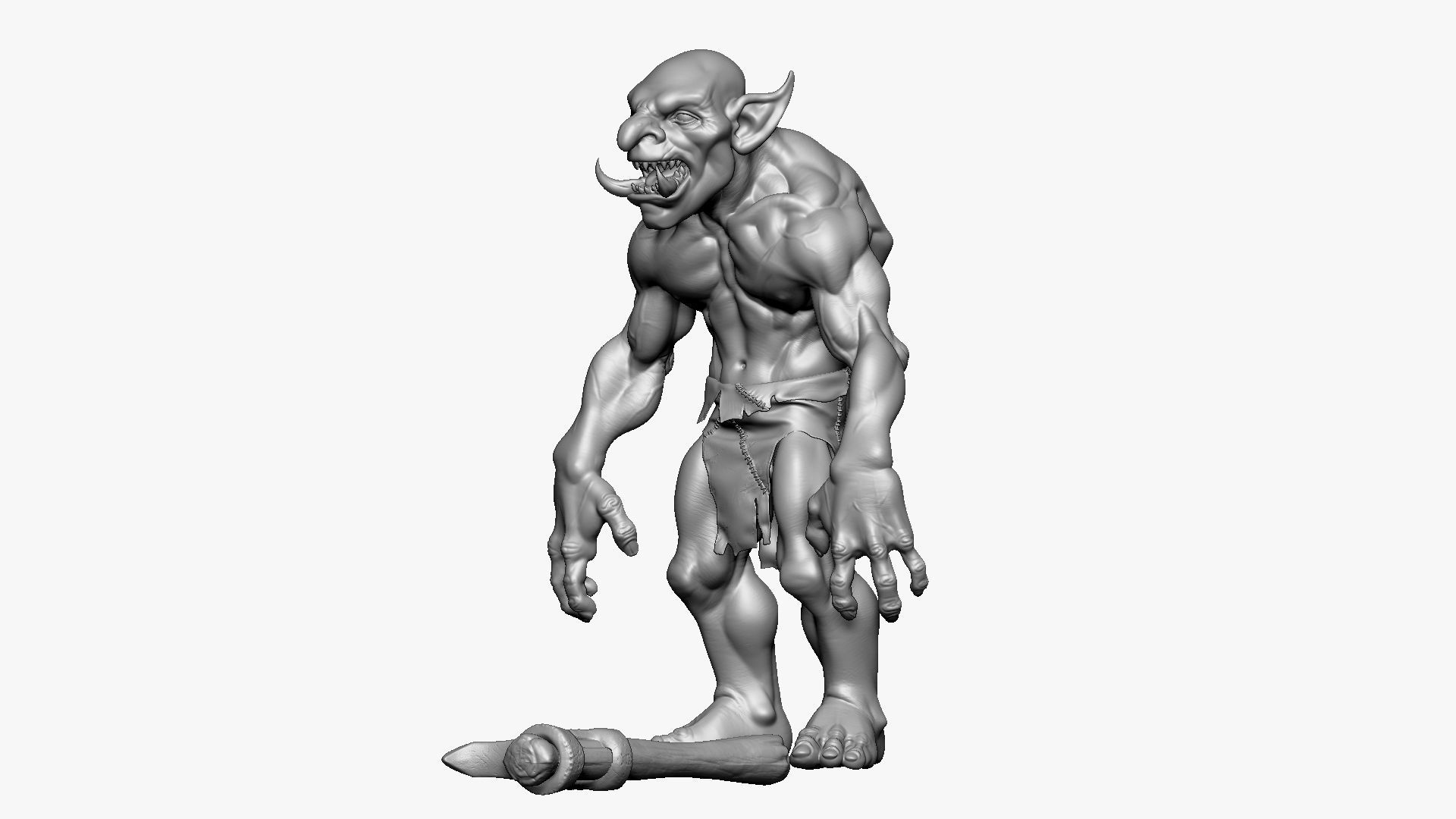 Troll Berserker - Highpoly Zbrush project 3D model_16