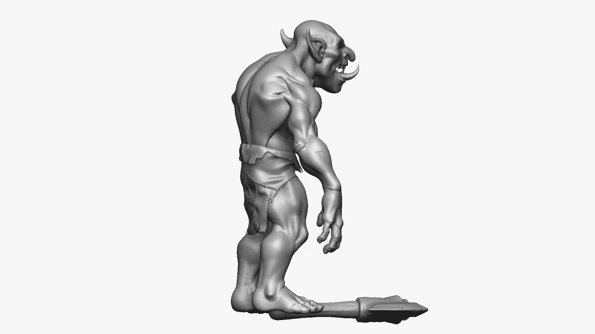 Troll Berserker - Highpoly Zbrush project 3D model_7