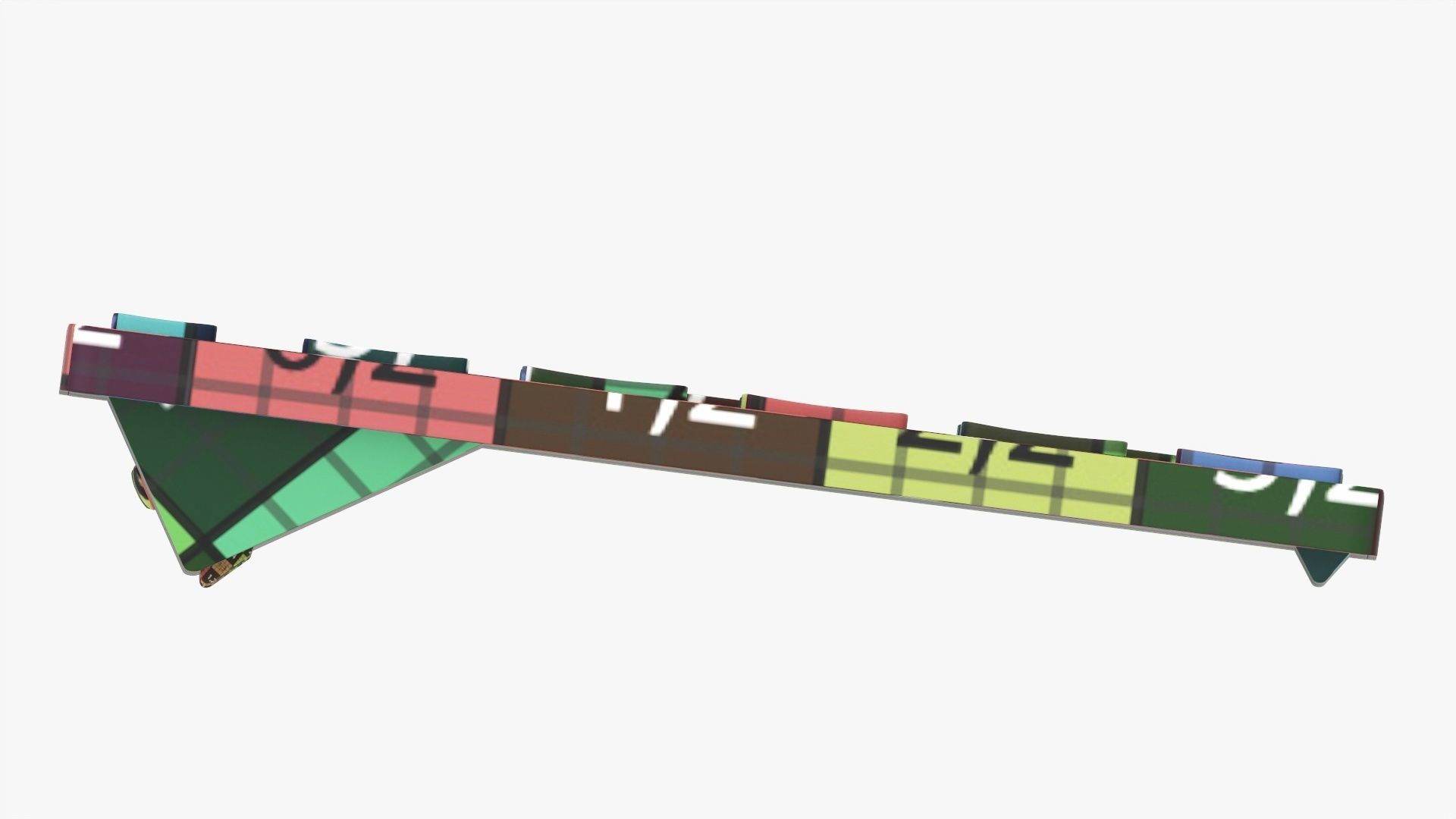 White wireless keyboard 3D model_17