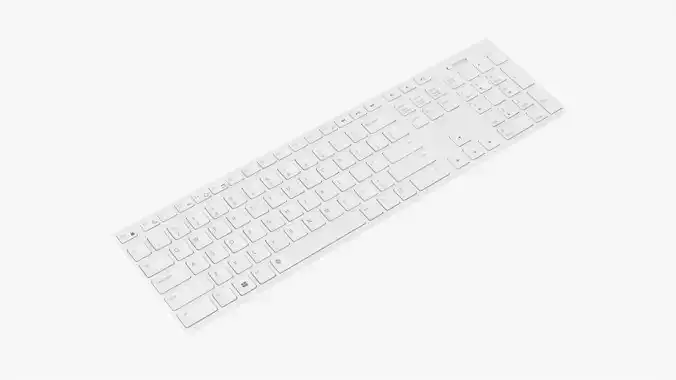 White wireless keyboard