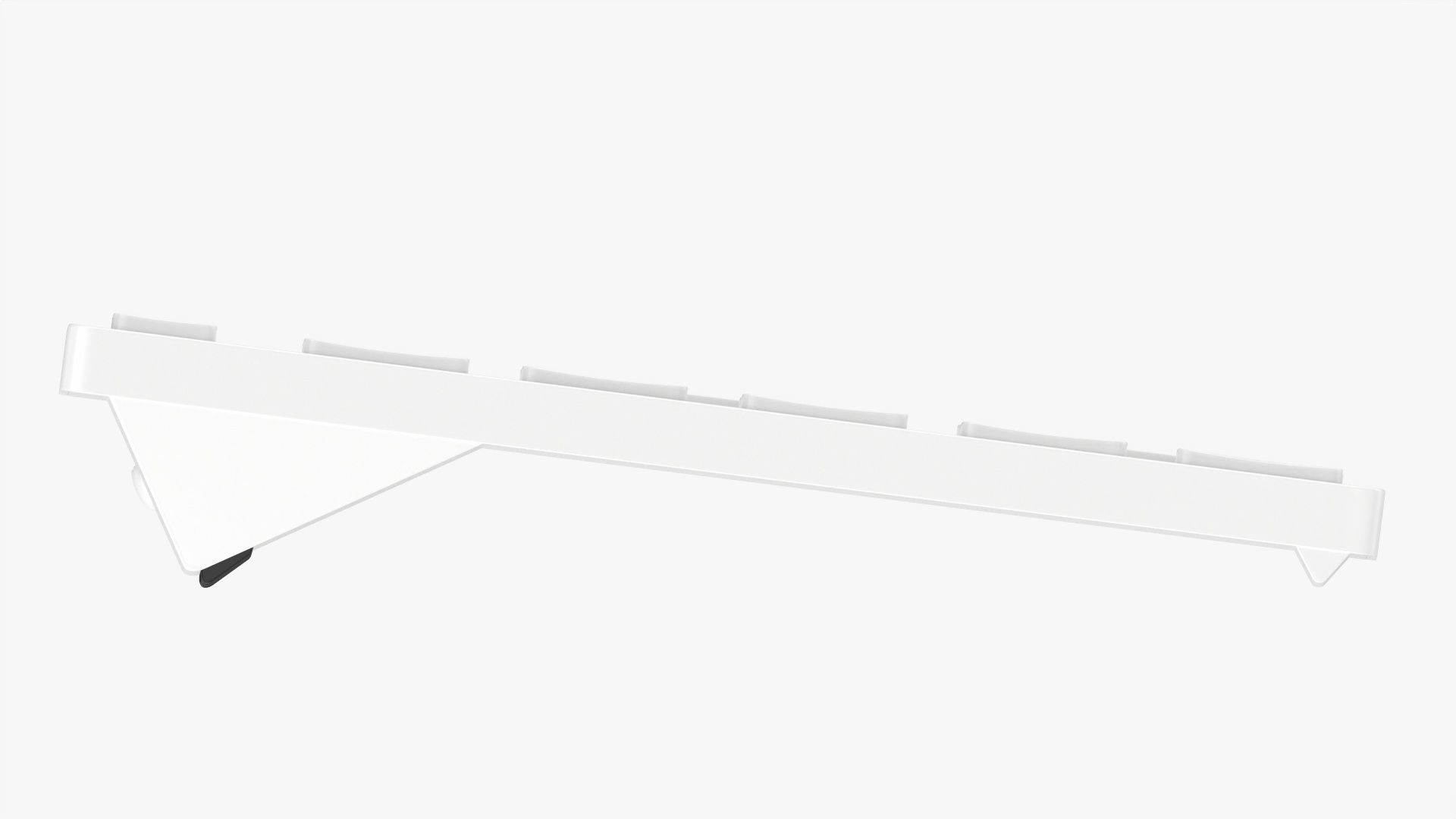 White wireless keyboard 3D model_5