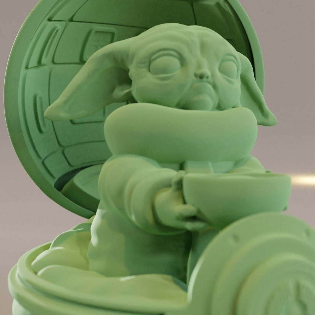Baby Yoda as a Pokemon 3D print model_4