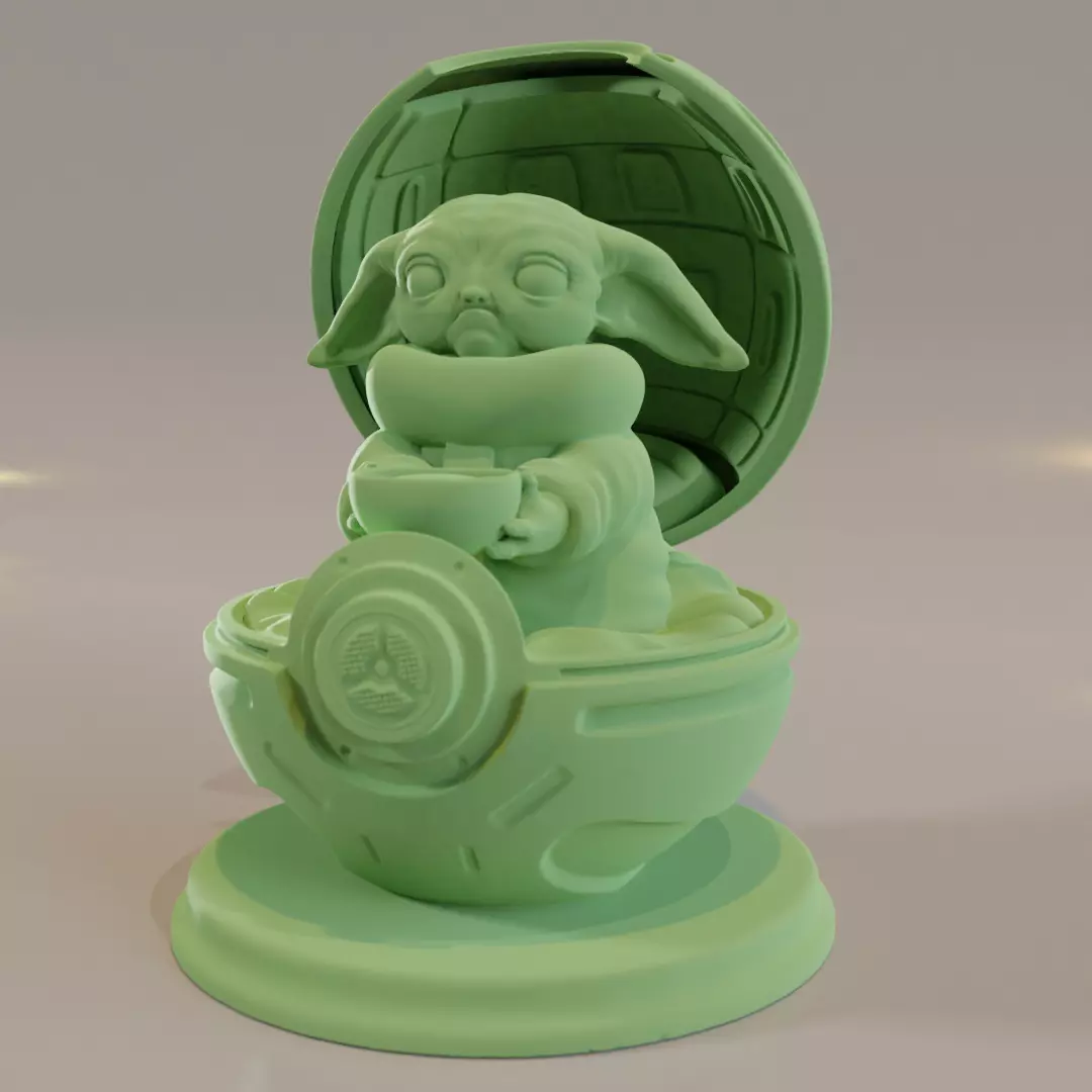 Baby Yoda as a Pokemon 3D print model_0