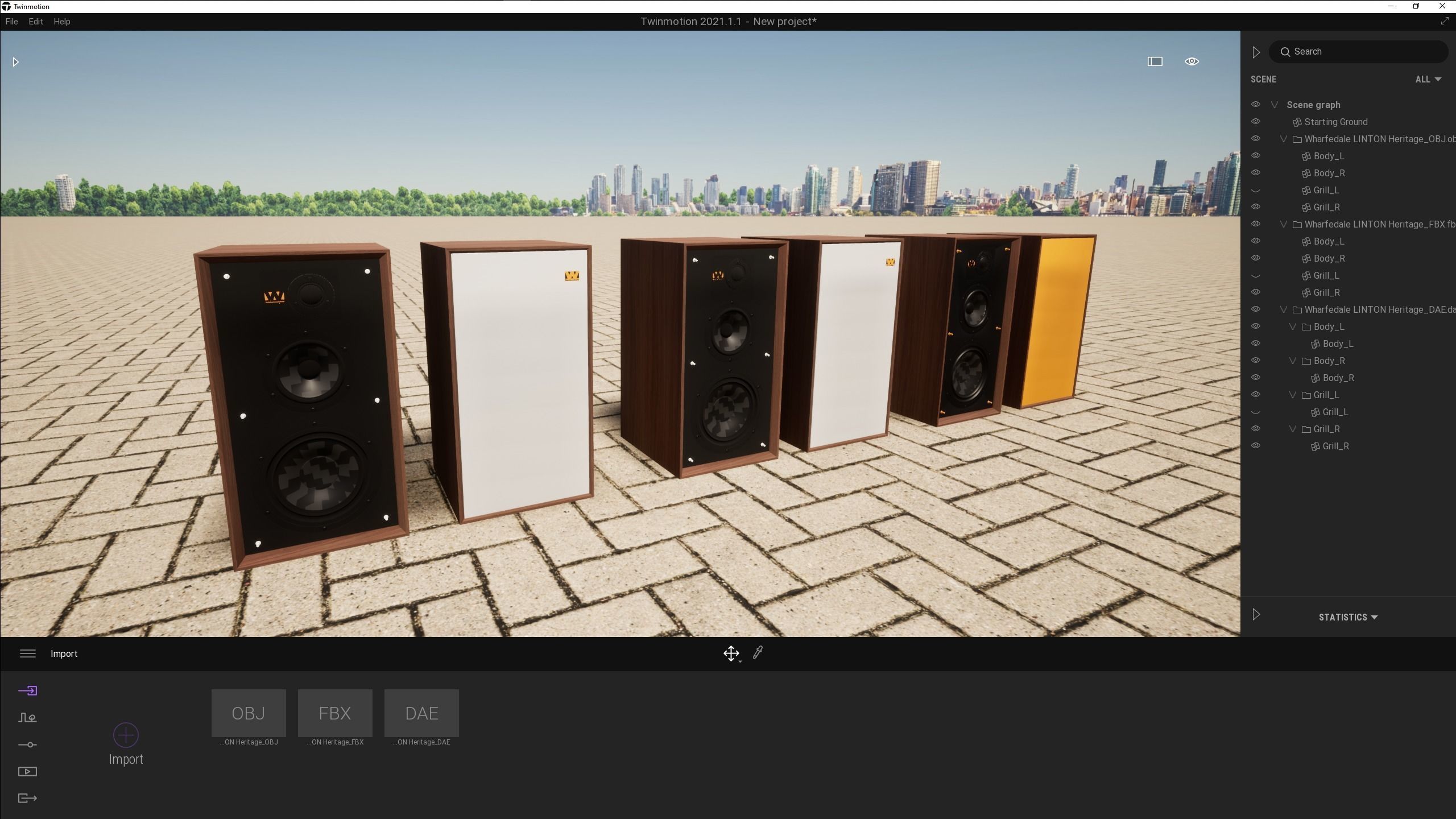 Wharfedale LINTON Heritage Loudspeaker 3D model_12