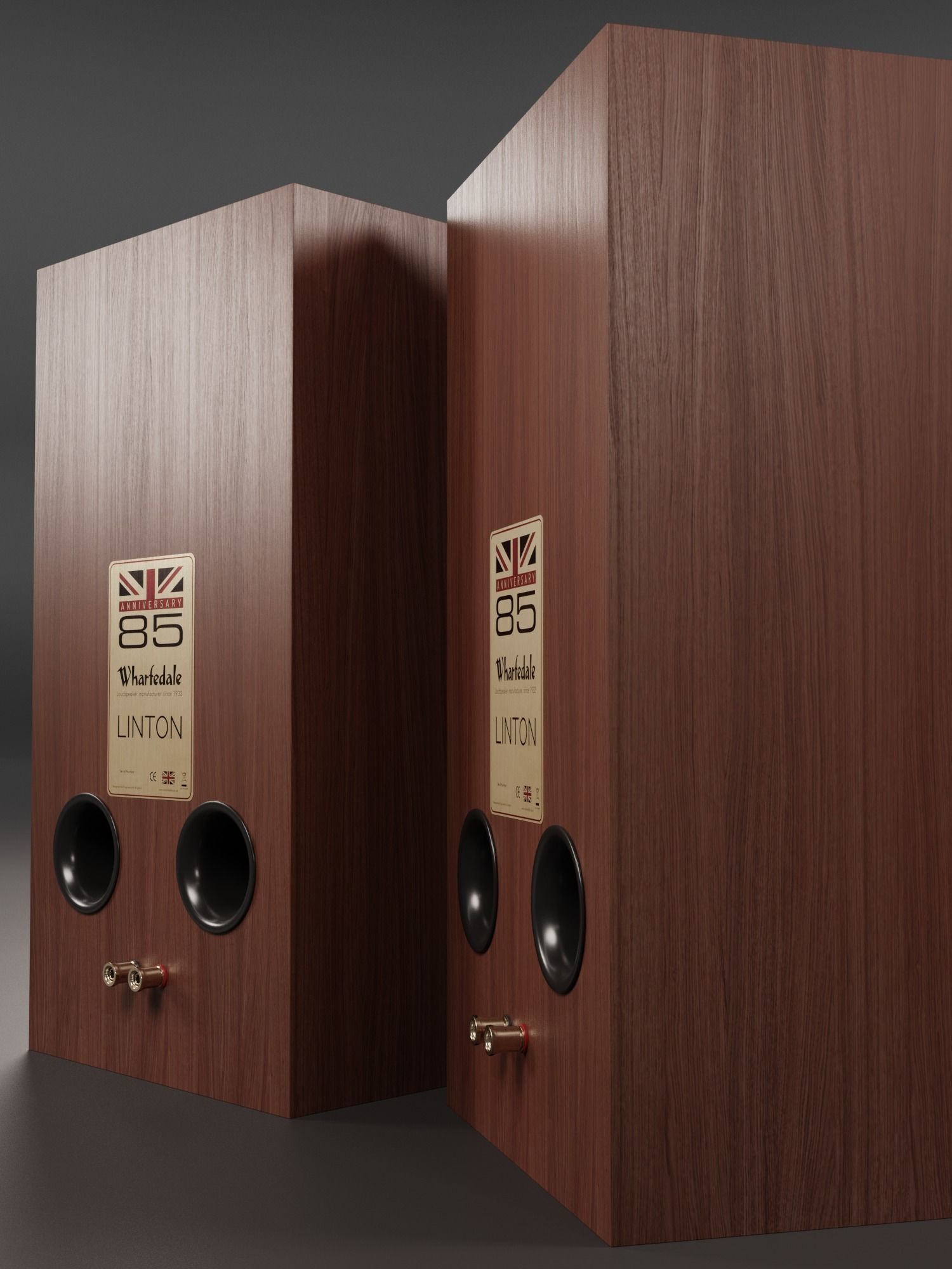 Wharfedale LINTON Heritage Loudspeaker 3D model_8