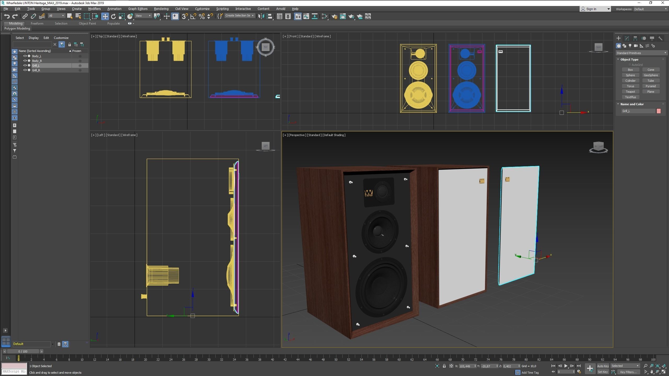 Wharfedale LINTON Heritage Loudspeaker 3D model_13