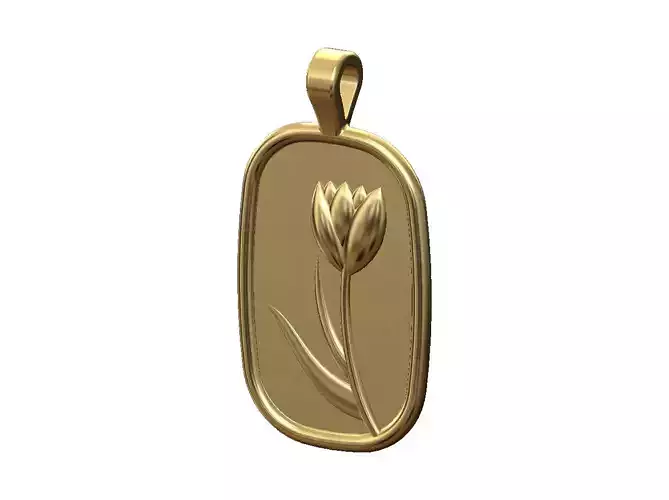 Flower relief pendant and charm