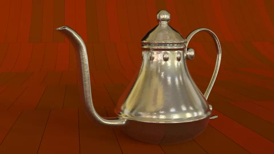 Beautiful Vintage Kettle Free low-poly 3D model