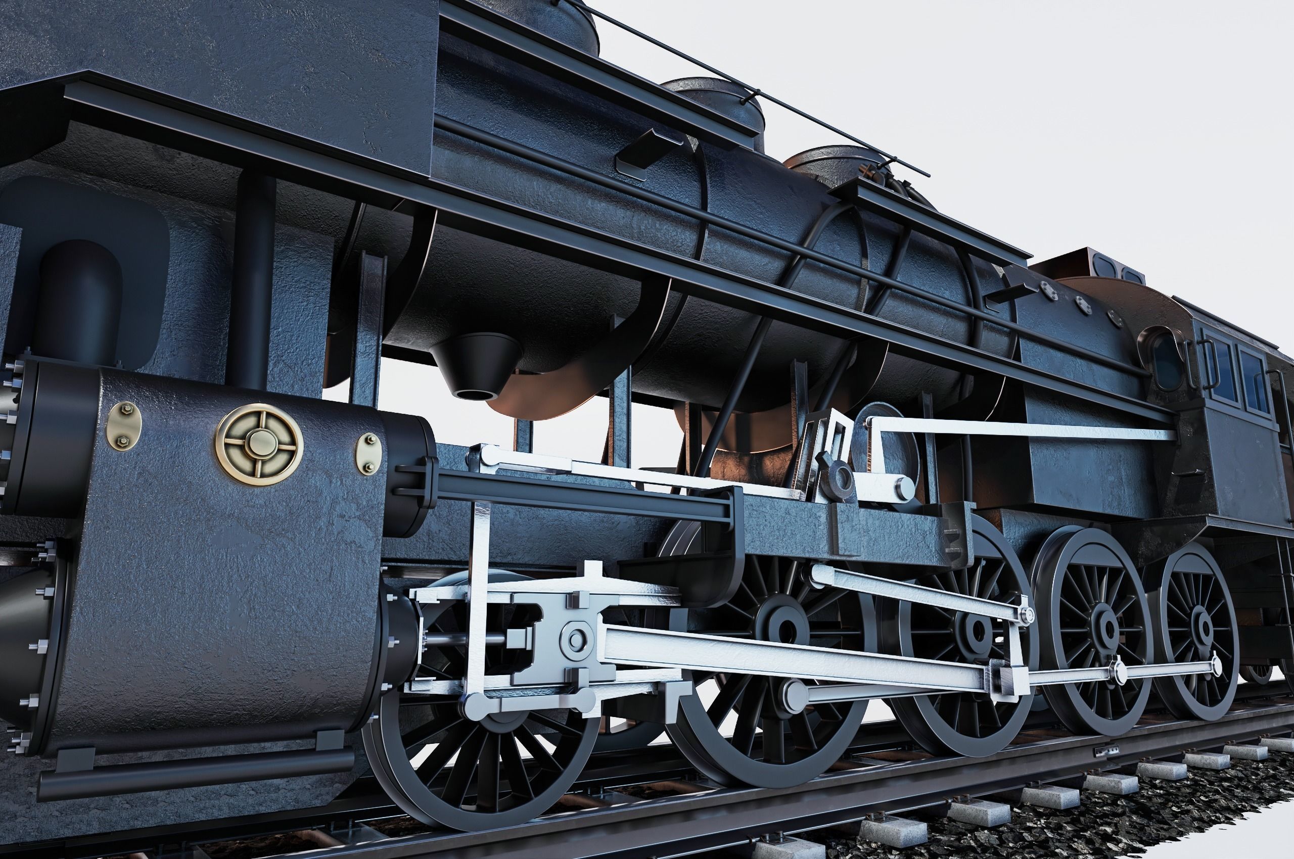 Mav Class 424 with railroad 3D model_10
