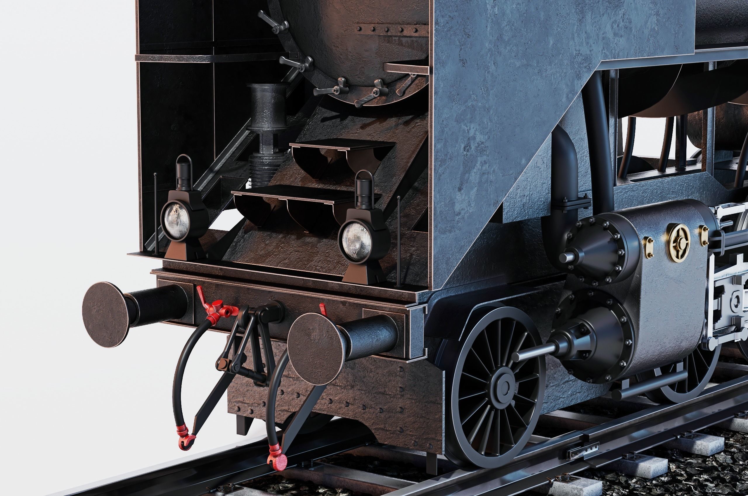 Mav Class 424 with railroad 3D model_4