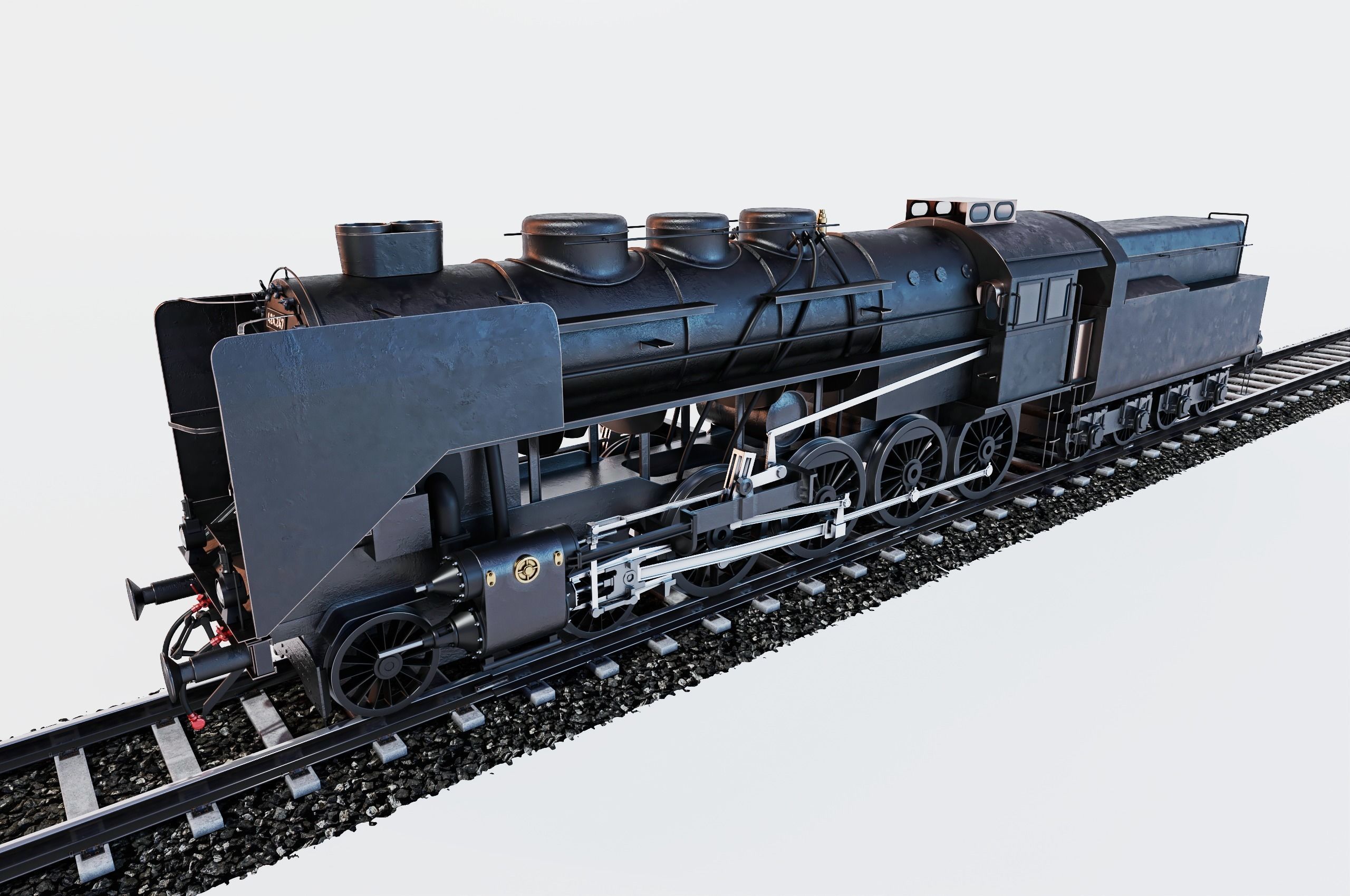 Mav Class 424 with railroad 3D model_9