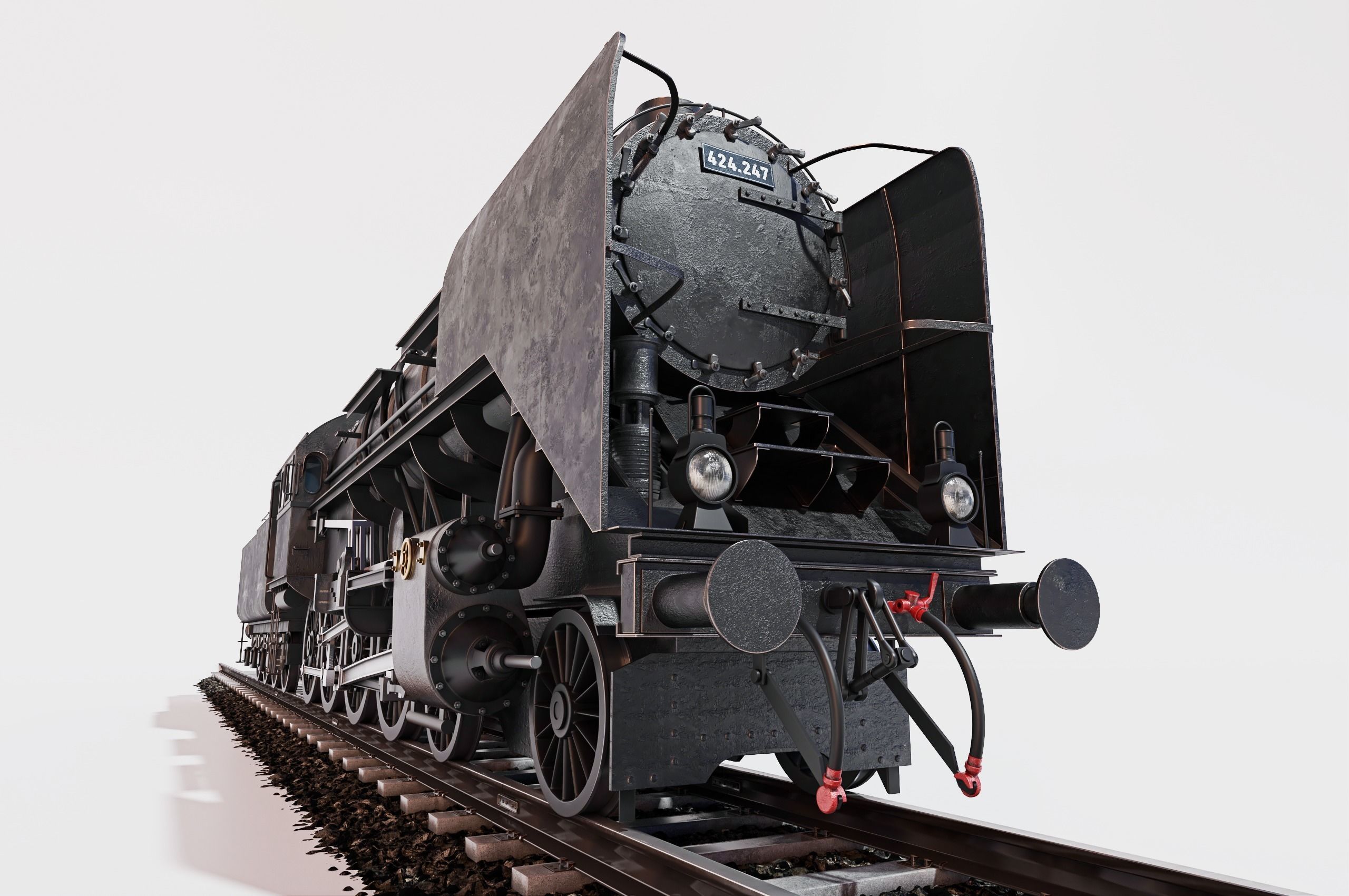 Mav Class 424 with railroad 3D model_3