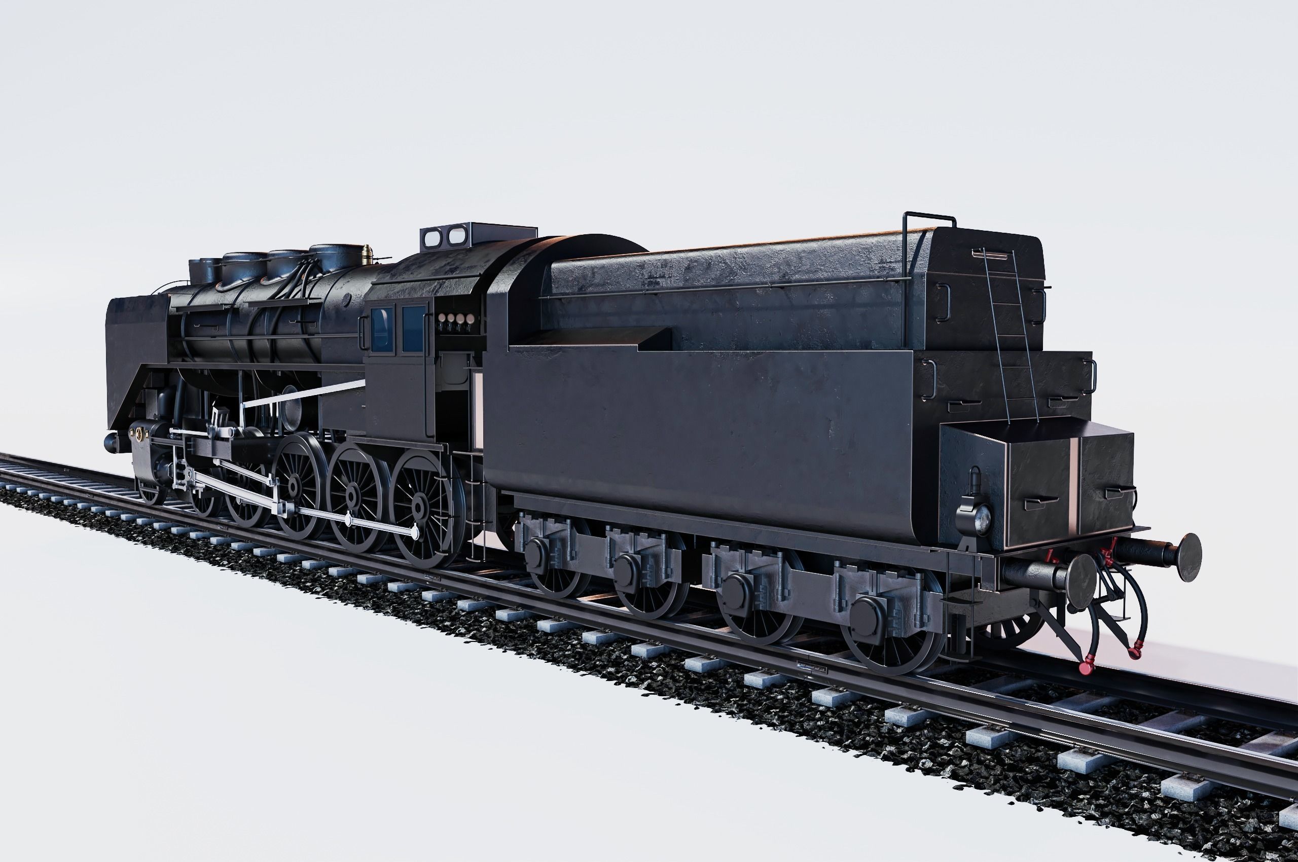 Mav Class 424 with railroad 3D model_6