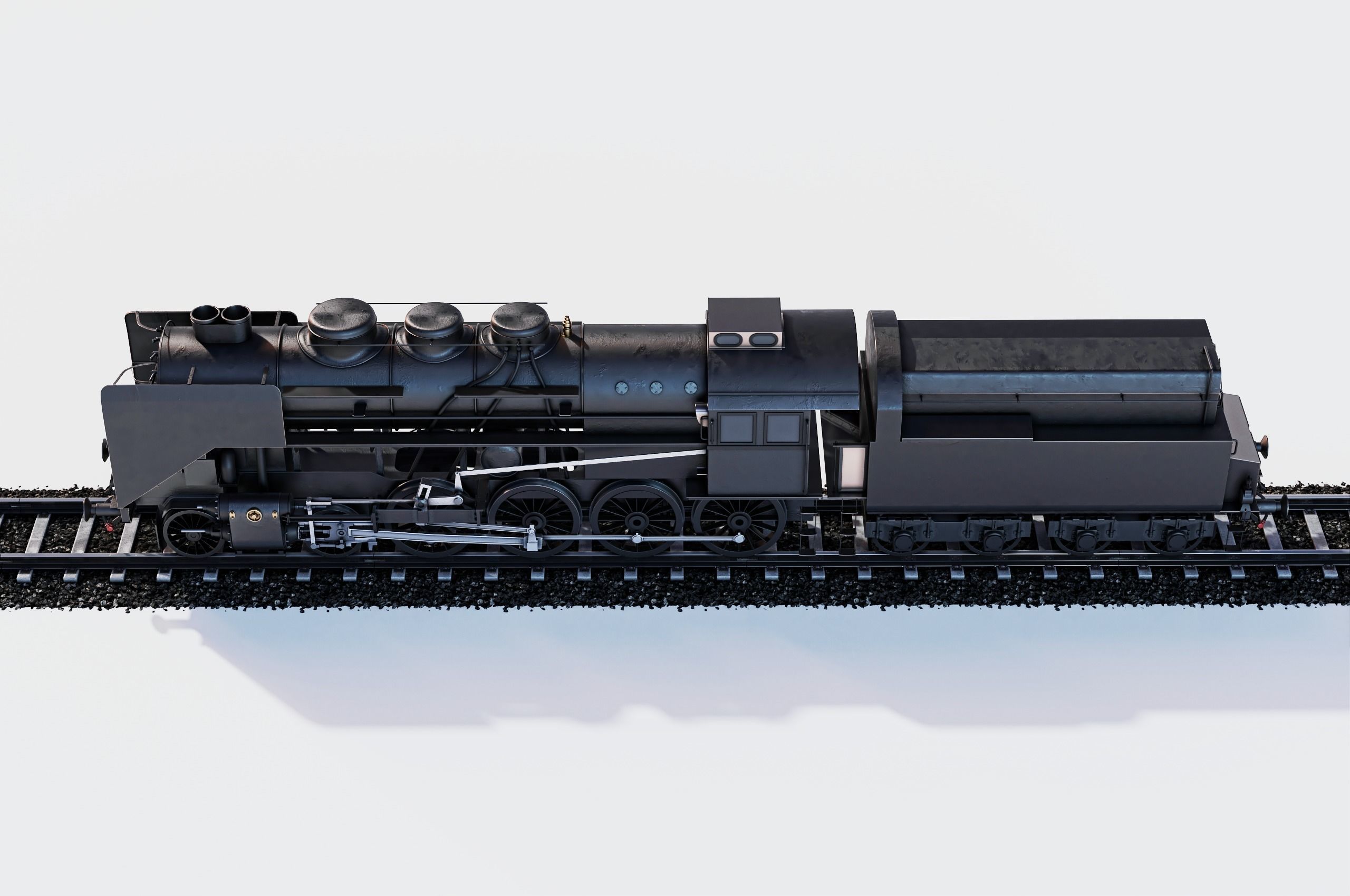 Mav Class 424 with railroad 3D model_5