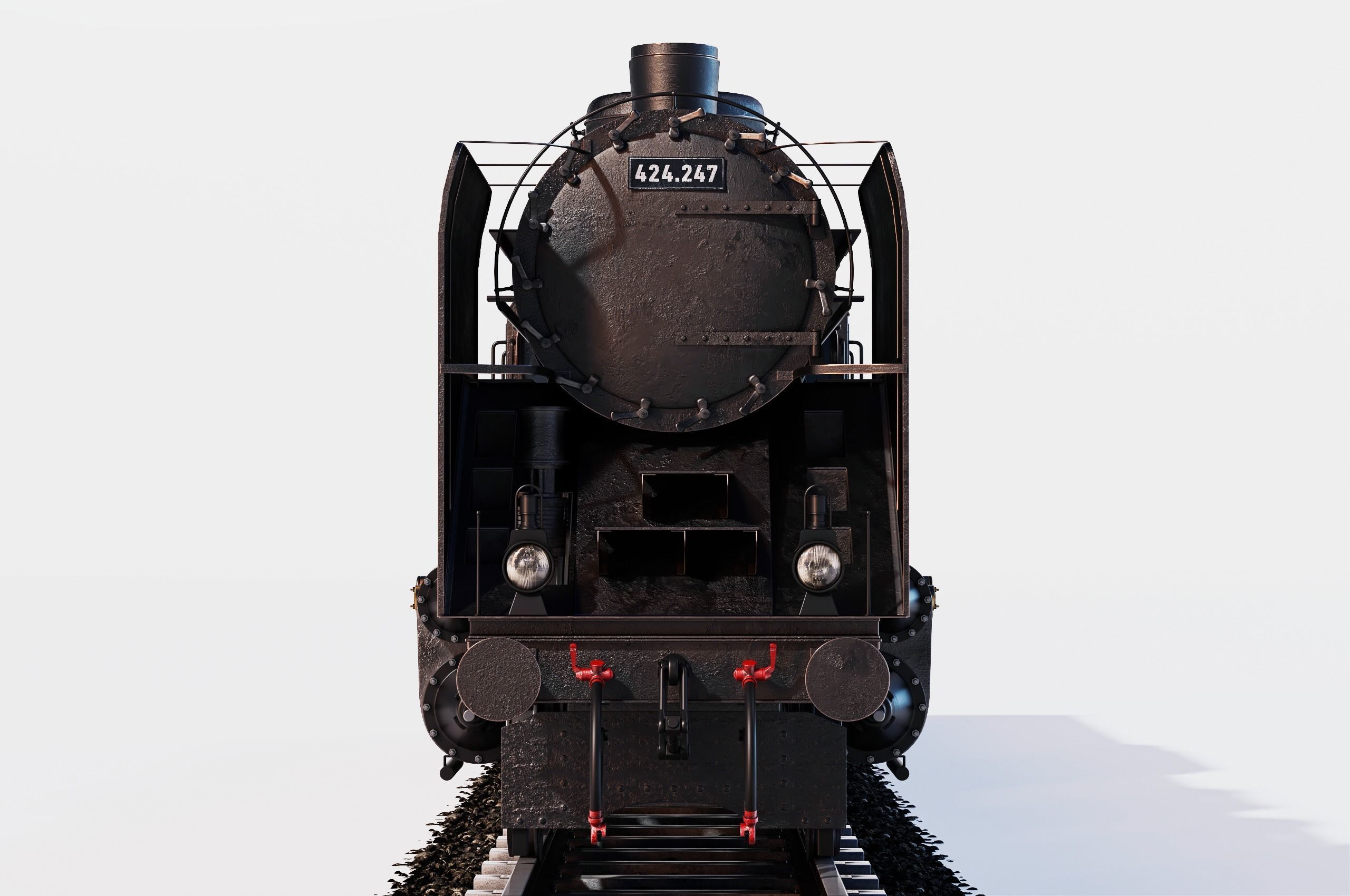 Mav Class 424 with railroad 3D model_7