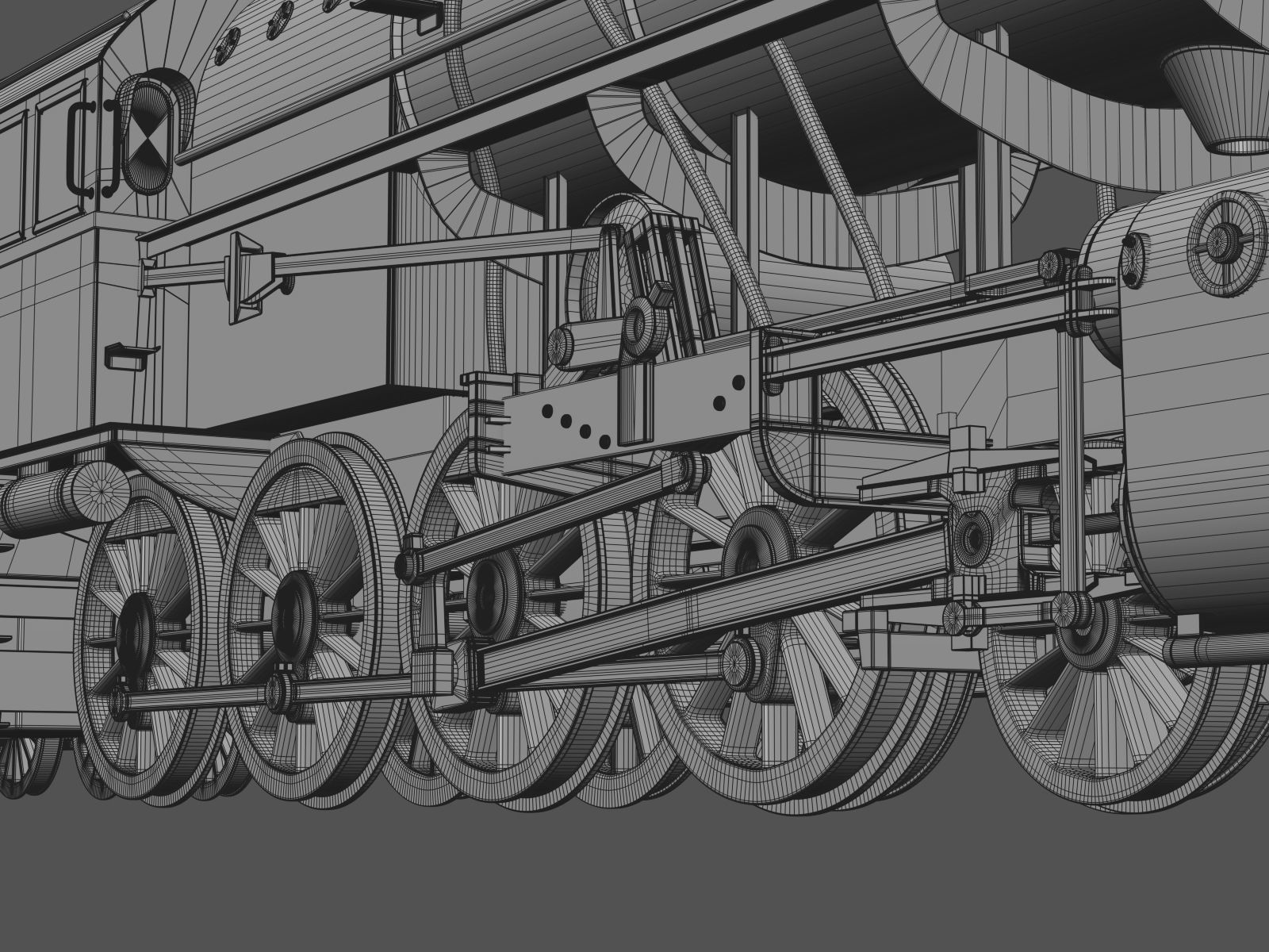 Mav Class 424 with railroad 3D model_14