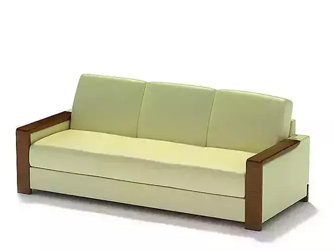 Light Yellow Leather Couch