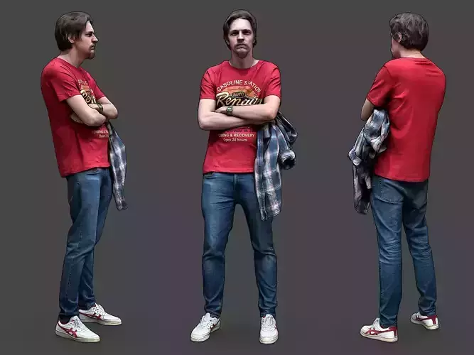 Stylized Man Character 3D model