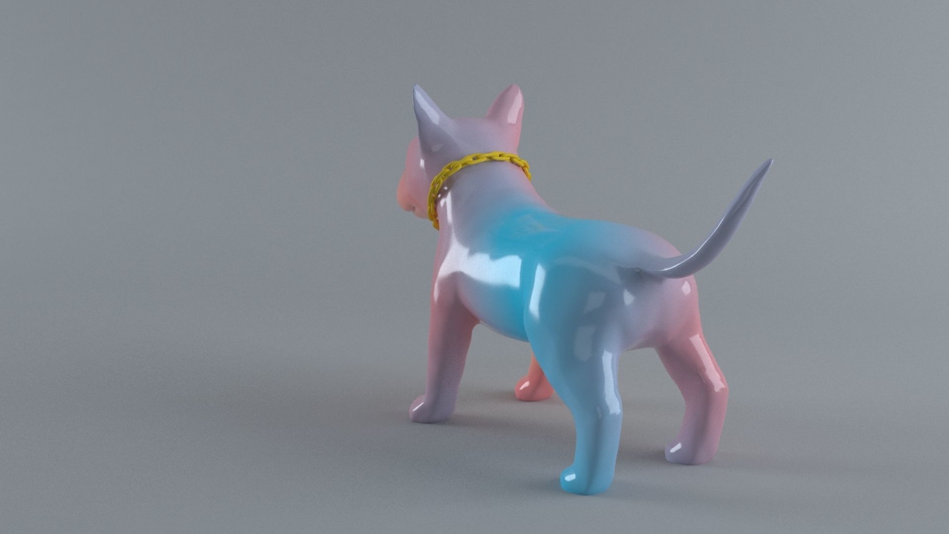 Bull Terrier Gradient 3D print model_3