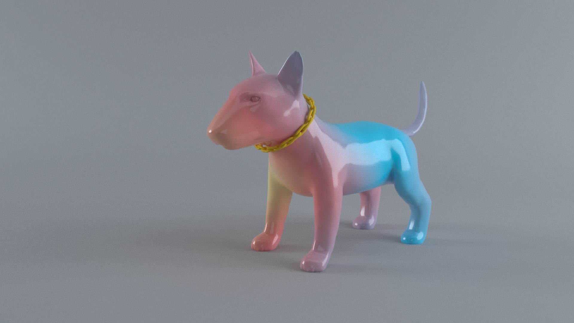 Bull Terrier Gradient 3D print model_4