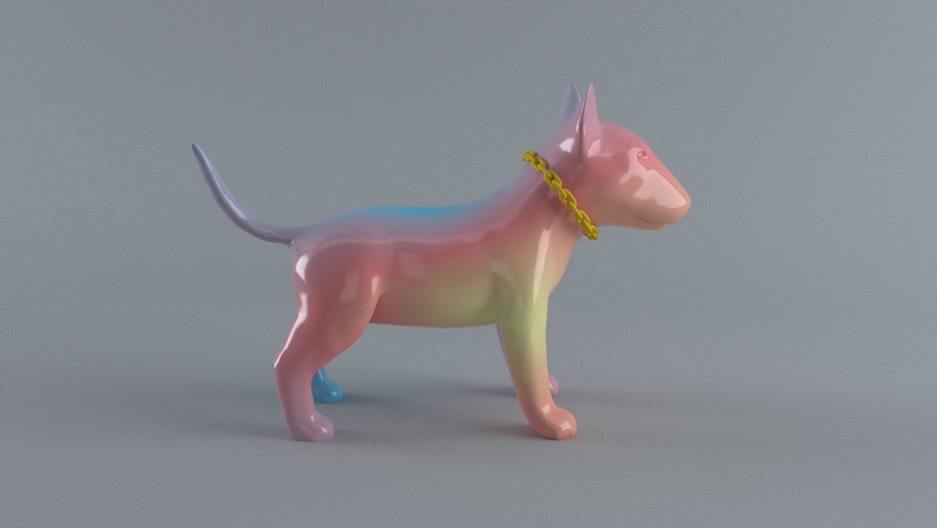 Bull Terrier Gradient 3D print model_1
