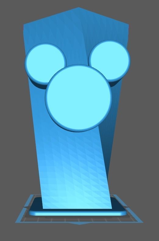Toothbrush  Vase Mickey style 3D print model_1