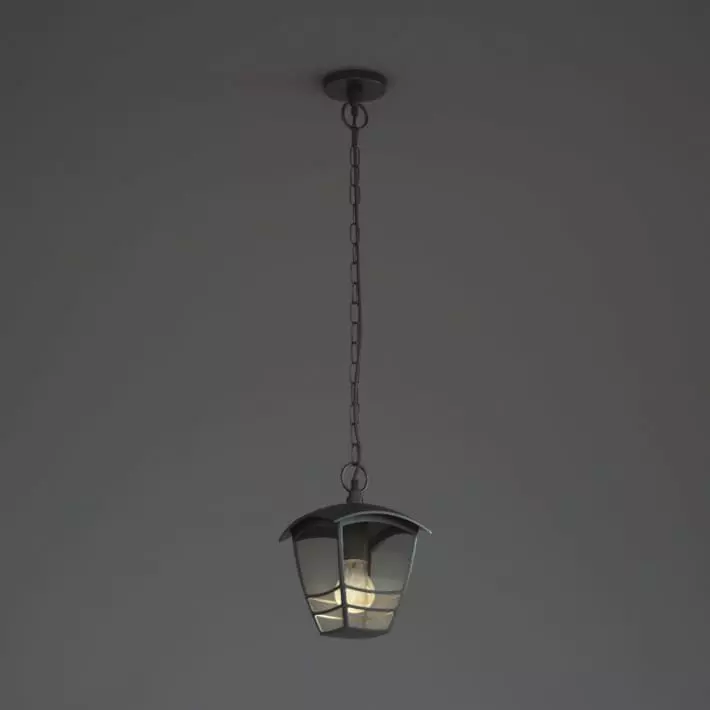 Metal Exterior Light Fixture 3D model_0