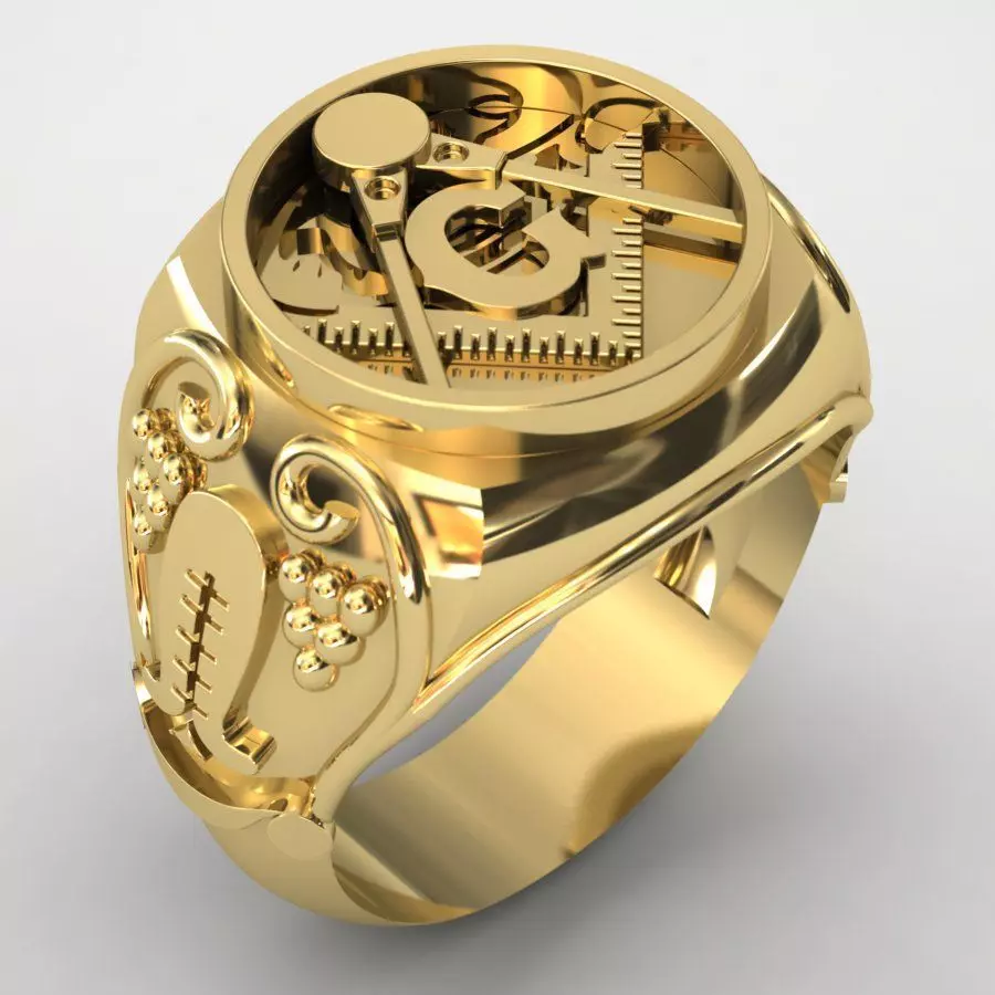Freemason Ring 3D print model