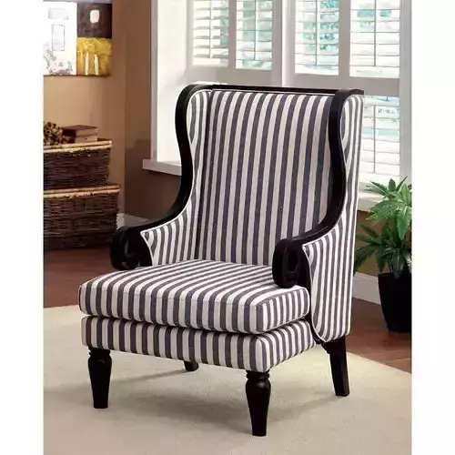 Tufted Cotton Wingback Chair