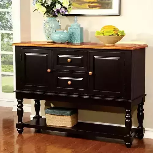 Antique Oak Tanner Country Sideboard