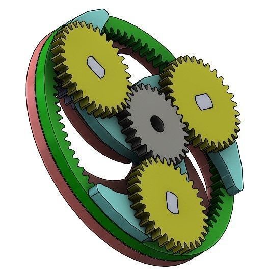 Planetary gear set-type 3-7 gears Free 3D print model_6