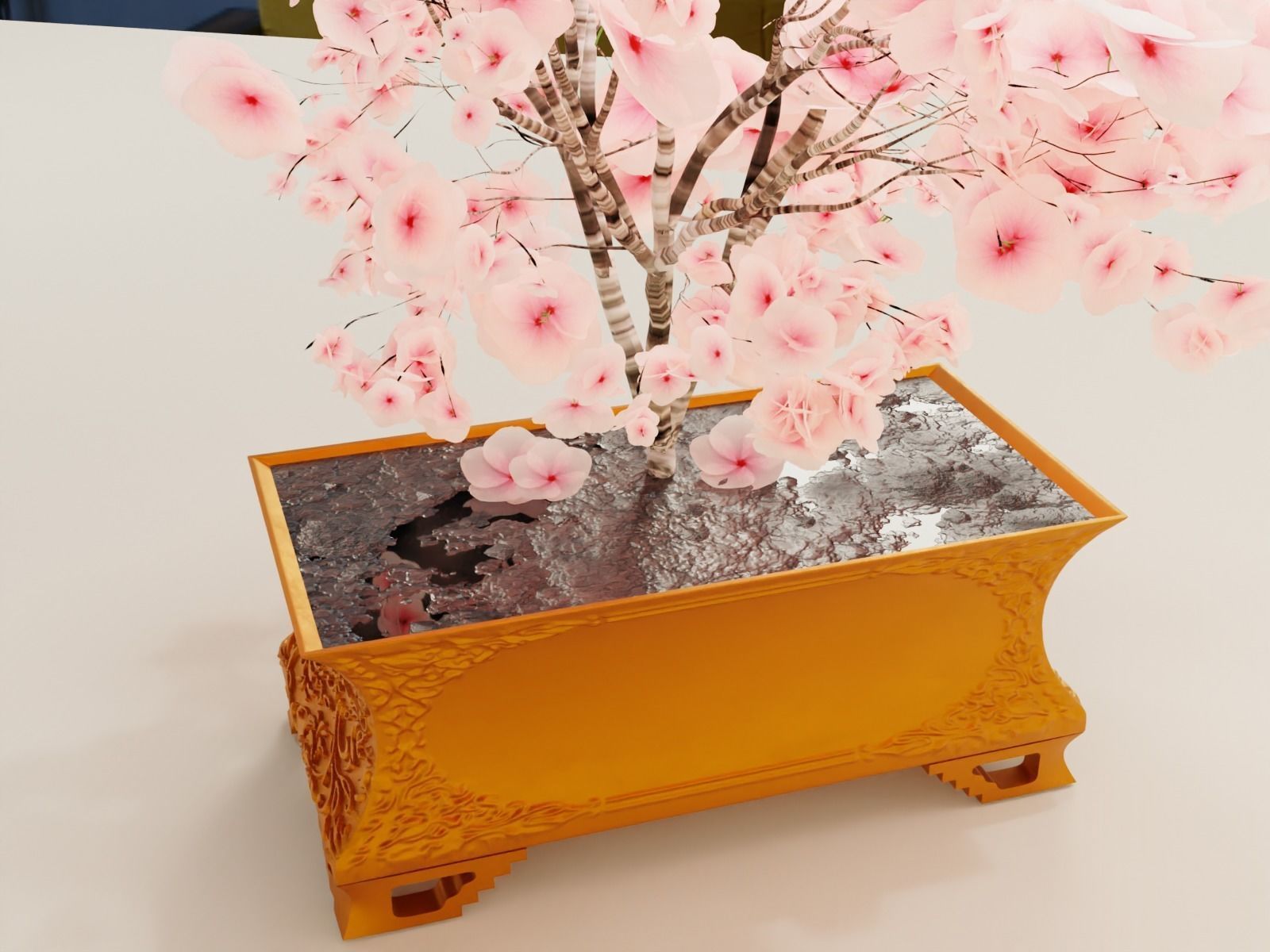bonsai pot 68 3D print model_9
