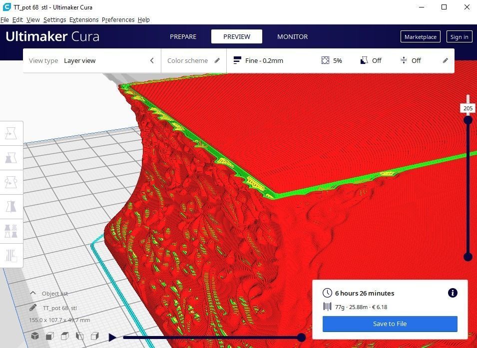 bonsai pot 68 3D print model_14