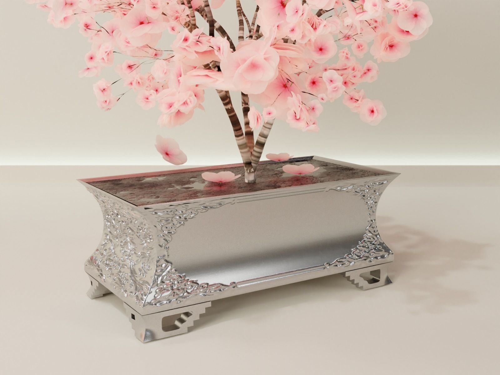 bonsai pot 68 3D print model_3