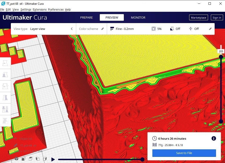 bonsai pot 68 3D print model_13