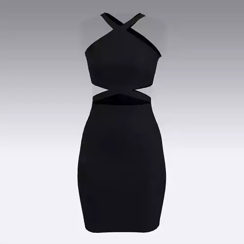 DRESS DRESS with cut outs 3D model