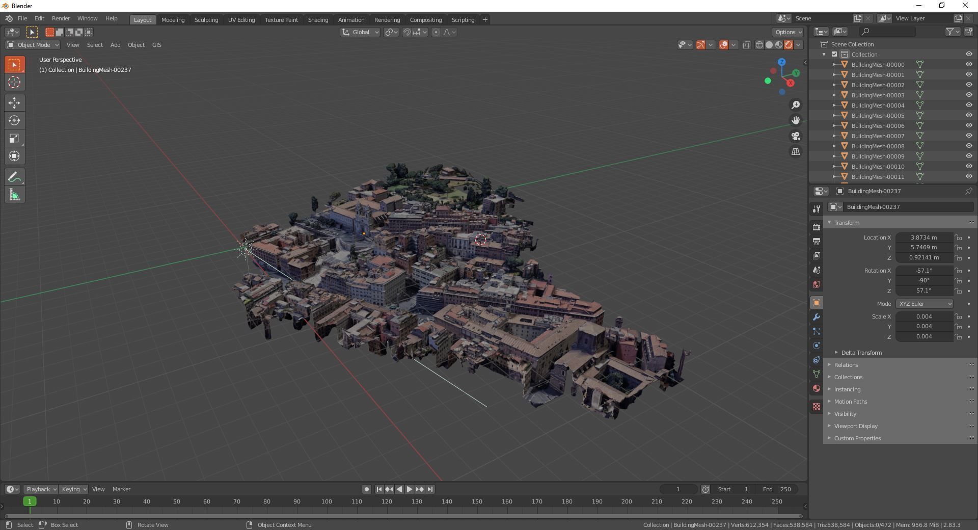 Spanish Steps Rome ITALY with texture Low-poly 3D model_9