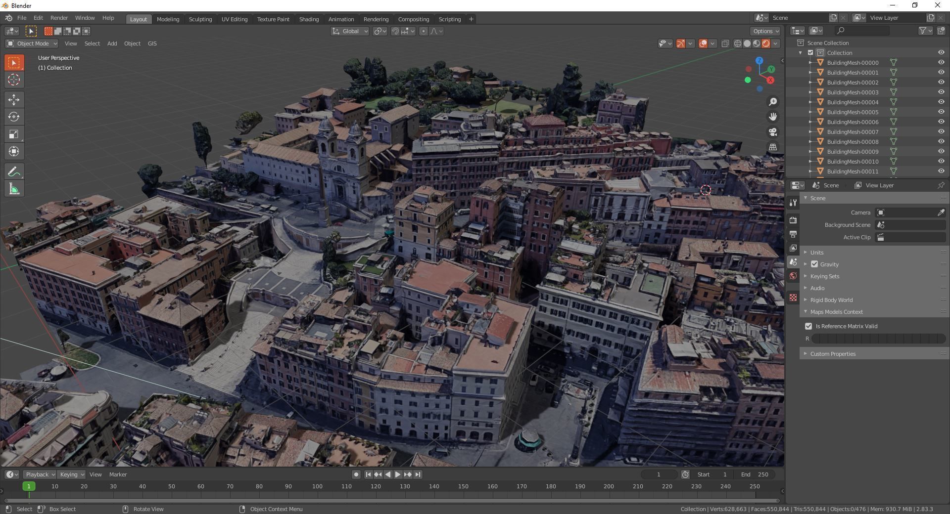 Spanish Steps Rome ITALY with texture Low-poly 3D model_2