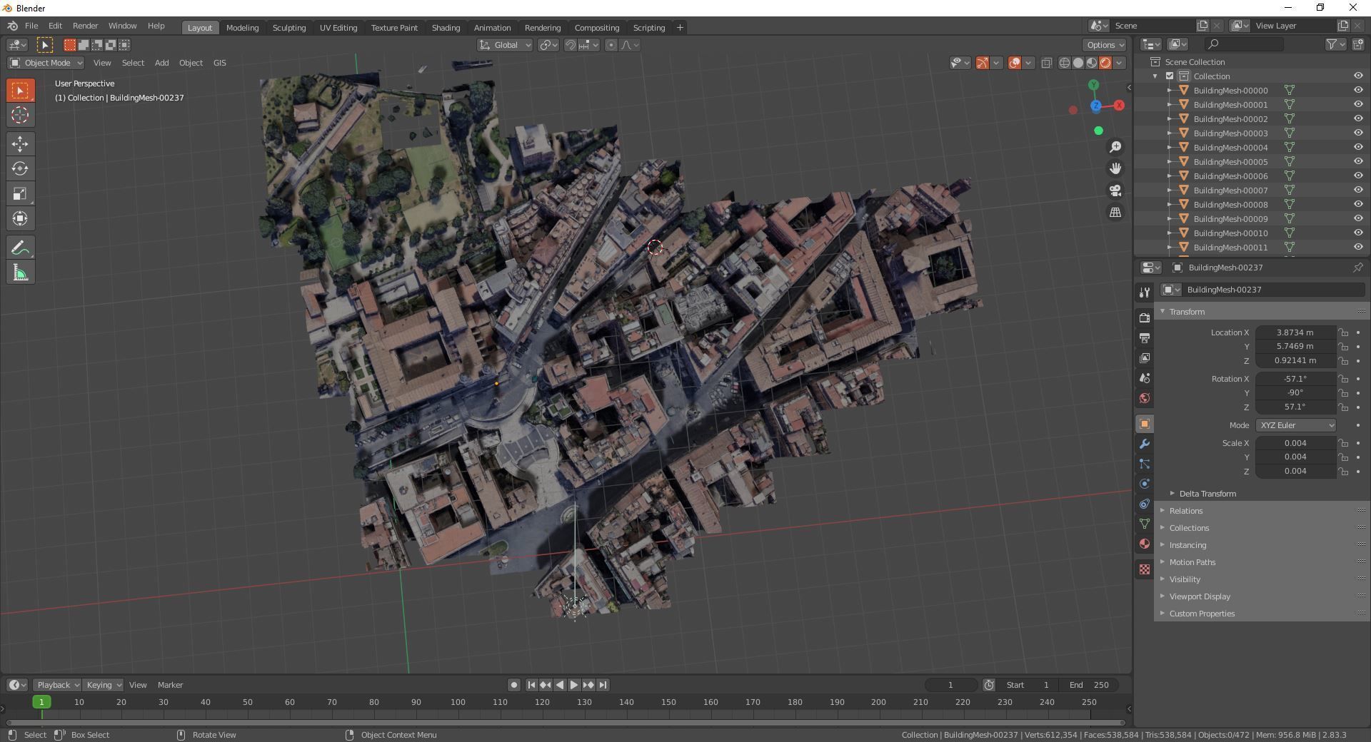 Spanish Steps Rome ITALY with texture Low-poly 3D model_4