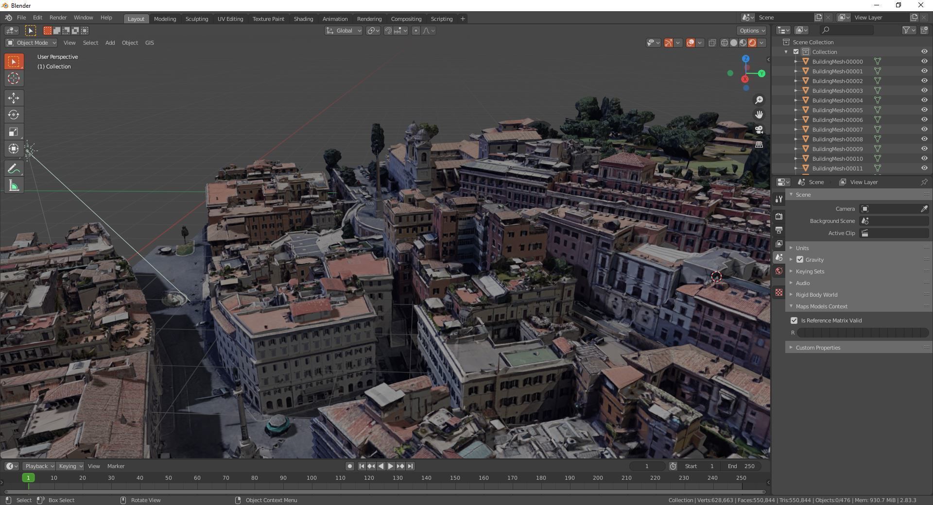 Spanish Steps Rome ITALY with texture Low-poly 3D model_3