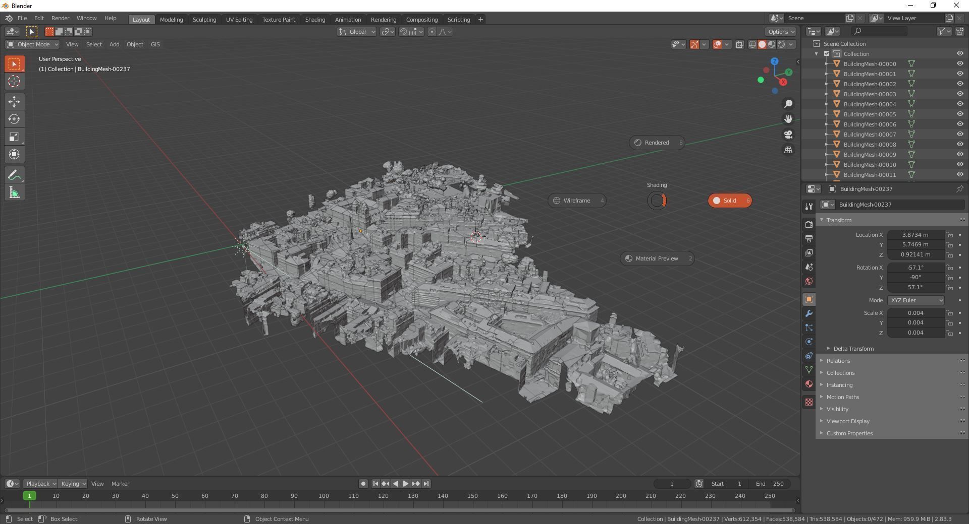 Spanish Steps Rome ITALY with texture Low-poly 3D model_11