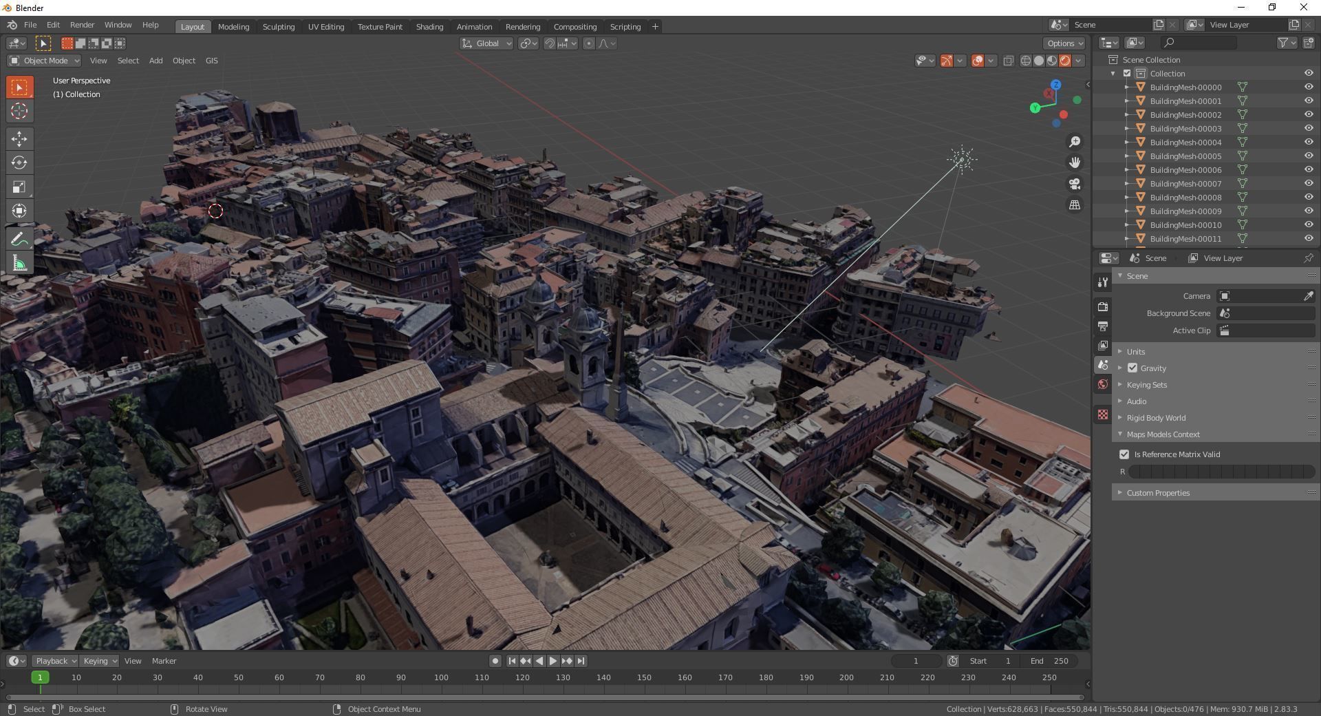 Spanish Steps Rome ITALY with texture Low-poly 3D model_8